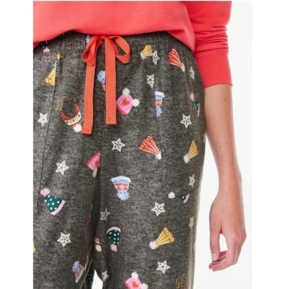 Joyspun Women's Print Flannel Sleep Pants, Size Small - Picture 2 of 2